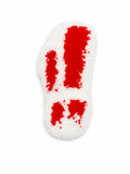 HB Snowear Double Exclamation Sticker — hand-tufted wool and acrylic snow helmet sticker