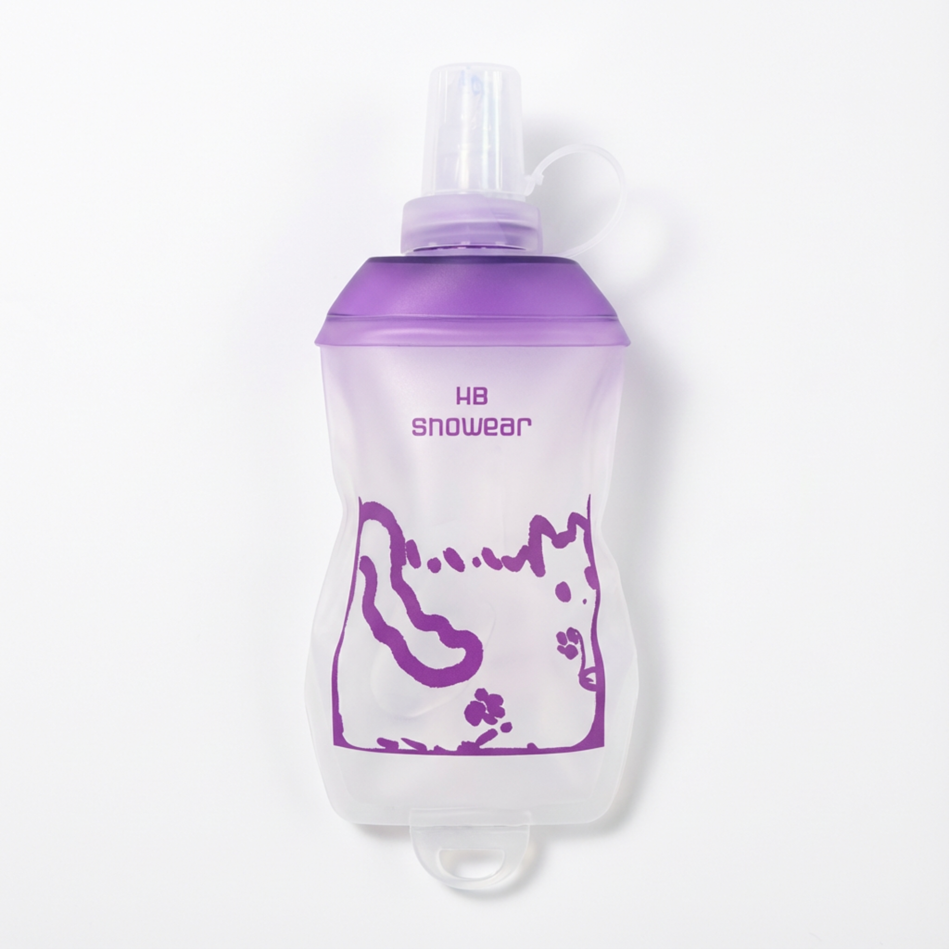 HB Snowear Soft Flask 200ml — collapsible food-grade TPU ski vest hydration flask