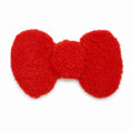 HB Snowear Bow Sticker — hand-tufted wool and acrylic Hambao bow textile helmet sticker