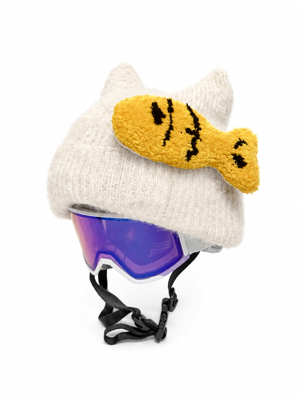 HB Snowear Fish Sticker — additional view showing wool texture and depth