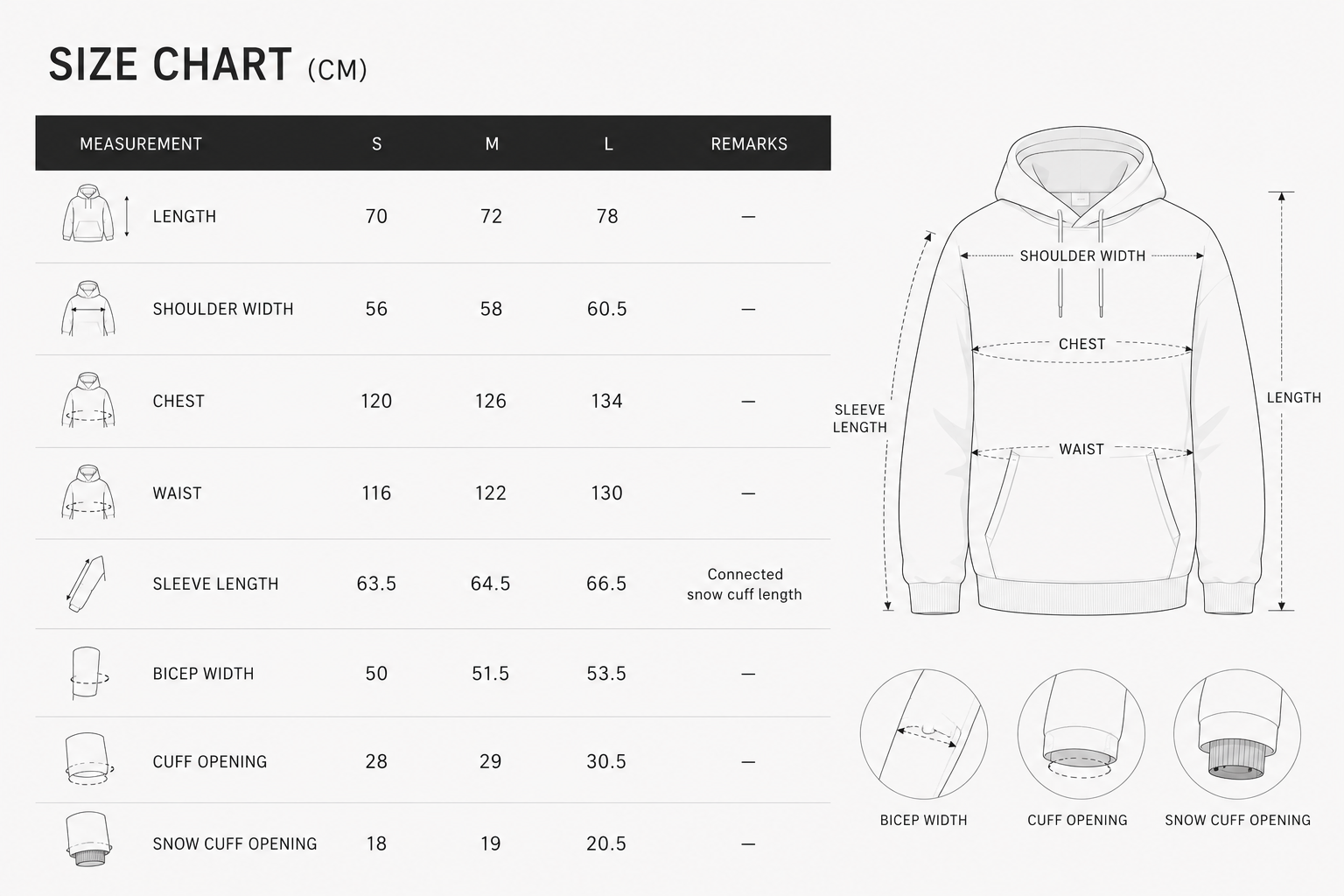 HB Snow Hoodie