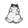 HB Snowear Anti-Slip Snowboard Stomp Pad Classic Cat Edition — laying Hambao cat EVA grip pad white background